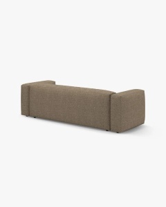 CANAPEA EXTENSIBILA, CU 3 LOCURI, MARTINA, CAPPUCCINO, 264 CM, CU TAPITERIE DIN TEXTIL BOUCLE MONET, MICADONI - Img 5