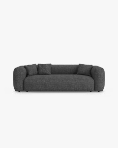 CANAPEA EXTENSIBILA, CU 3 LOCURI, MARTINA, GRI ANTRACIT, 264 CM, CU TAPITERIE DIN TEXTIL BOUCLE MONET, MICADONI