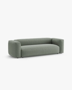 CANAPEA EXTENSIBILA, CU 3 LOCURI, MARTINA, VERDE MUSCHI, 264 CM, CU TAPITERIE DIN TEXTIL STRUCTURAT BOSTON, MICADONI - Img 2