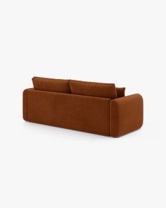 CANAPEA EXTENSIBILA DORMI, CARAMIZIU, 225X94 CM, TAPITAT CU TAPITERIE DIN TEXTIL CATIFEA SALVADOR, MICADONI - Img 6