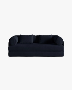 CANAPEA EXTENSIBILA DREAMY, CU 3 LOCURI, ALBASTRU ROYAL, 206X95 CM, TAPITAT CU TAPITERIE DIN TEXTIL CATIFEA SALVADOR, MICADONI