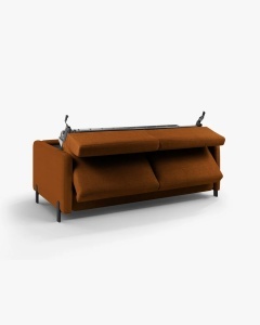 CANAPEA EXTENSIBILA GLORIA, CU 2 LOCURI, CARAMIZIU, 102X186 CM, TAPITAT CU TAPITERIE DIN TEXTIL STRUCTURAT BJORN, MICADONI - Img 4