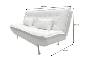 CANAPEA EXTENSIBILA, JAZZ 195CM, 3 LOCURI, MATERIAL CATIFEA RAIAT, CULOARE BEJ, ARTIM GROUP SELECTION - Img 9