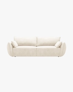 CANAPEA EXTENSIBILA KAELLE, 244 CM, CU 3 LOCURI, BEJ DESCHIS, CU TAPITERIE DIN TEXTIL CHENILLE OVER THE HORIZON, MICADONI