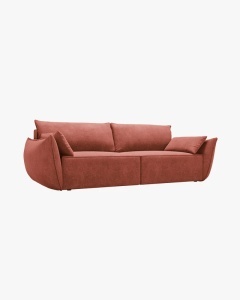 CANAPEA EXTENSIBILA KAELLE, 244 CM, CU 3 LOCURI, CARAMIZIU, CU TAPITERIE DIN TEXTIL CHENILLE OVER THE HORIZON, MICADONI - Img 3