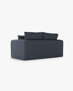 CANAPEA EXTENSIBILA LIDO, ALBASTRU INCHIS, 158X69 CM, TAPITAT CU TAPITERIE DIN TEXTIL STRUCTURAT SOLID, MICADONI - Img 3