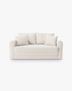 CANAPEA EXTENSIBILA LIDO, BEJ DESCHIS, 158X69 CM, TAPITAT CU TAPITERIE DIN TEXTIL STRUCTURAT BALTIMORE, MICADONI