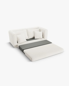 CANAPEA EXTENSIBILA LIDO, FILDES, 158X69 CM, TAPITAT CU TAPITERIE DIN TEXTIL STRUCTURAT SOLID, MICADONI - Img 5