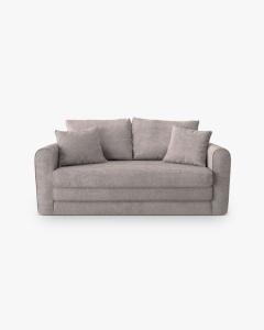 CANAPEA EXTENSIBILA LIDO, GRI CALD, 158X69 CM, TAPITAT CU TAPITERIE DIN TEXTIL BOUCLE CORAL, MICADONI