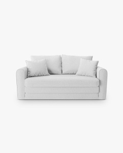 CANAPEA EXTENSIBILA LIDO, GRI DESCHIS RECE, 158X69 CM, TAPITAT CU TAPITERIE DIN TEXTIL STRUCTURAT SOLID, MICADONI