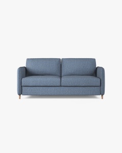 CANAPEA EXTENSIBILA SIMO, ALBASTRU DESCHIS, 225X94 CM, TAPITAT CU TAPITERIE DIN TEXTIL STRUCTURAT BABEL, MICADONI