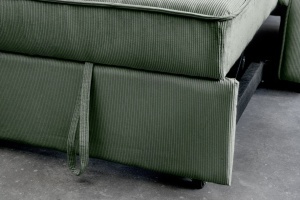 CANAPEA EXTENSIBILA, SMART 180CM, 2 LOCURI, CATIFEA VERDE RAIAT, ARTIM GROUP SELECTION - Img 3