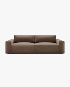 CANAPEA EXTENSIBILA VICTOR, CIOCOLATIU, 246X100 CM, TAPITAT CU TAPITERIE DIN TEXTIL CATIFEA PARIS, MICADONI