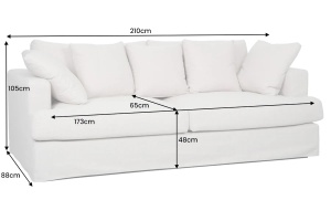 CANAPEA, HEAVEN, 210CM, 3 LOCURI, LEMN, ARCURI SI TESATURA DE IN, ARTIM GROUP SELECTION - Img 4