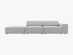 CANAPEA JODIE, STANGA, 3 LOCURI, 262 CM, DIVERSE CULORI SI MATERIALE, DESIGN DEOSEBIT - Img 2