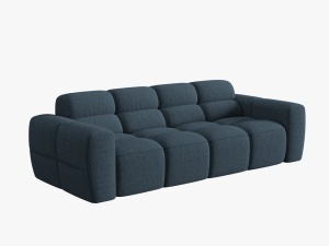 CANAPEA LISA, 4 LOCURI, 265 CM, ALBASTRU INCHIS 77, TAPITERIE DIN STOFA, DESIGN DEOSEBIT - Img 1