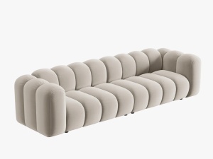 CANAPEA LUPIN, 4 LOCURI, 288 CM, BEJ 1, TAPITERIE DIN CATIFEA, DESIGN DEOSEBIT - Img 2