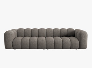 CANAPEA LUPIN, 4 LOCURI, 288 CM, GRI 16, TAPITERIE CHENILLE, DESIGN DEOSEBIT - Img 2