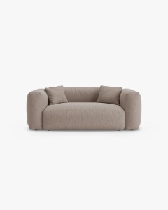 CANAPEA MARTINA, CU 2 LOCURI, BEJ DESCHIS, 200 CM, CU TAPITERIE DIN TEXTIL STRUCTURAT BOSTON, MICADONI