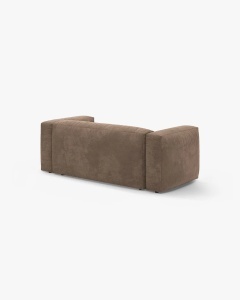 CANAPEA MARTINA, CU 2 LOCURI, BEJ INCHIS, 200 CM, CU TAPITERIE DIN TEXTIL CATIFEA VOGUE, MICADONI - Img 3