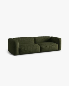 CANAPEA MARTINA, CU 3 LOCURI, VERDE, 244 CM, CU TAPITERIE DIN TEXTIL STRUCTURAT BOSTON, MICADONI - Img 2