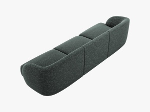 CANAPEA MILEY, 3 LOCURI, 259 CM, VERDE 78, TAPITERIE CHENILLE, DESIGN DEOSEBIT - Img 3