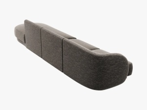 CANAPEA MILEY DREAPTA, 4 LOCURI, 325 CM, GRI 16, TAPITERIE CHENILLE, DESIGN DEOSEBIT - Img 2