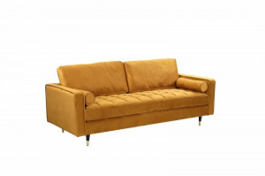 CANAPEA MODERNA DIN CATIFEA, 220CM, GALBEN MUSTAR, ARTIM GROUP SELECTION - Img 2