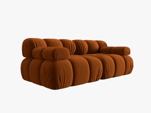 CANAPEA MODULARA BELLIS, 2 LOCURI, 188 CM, SCORTISOARA 56, TAPITERIE DIN CATIFEA, DESIGN DEOSEBIT - Img 2