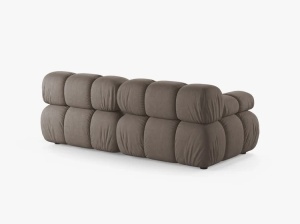 CANAPEA MODULARA BELLIS, CU 2 LOCURI, CAPPUCCINO, CU TAPITERIE DIN TEXTIL STRUCTURAT LIBERTY, MICADONI - Img 3