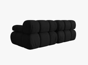 CANAPEA MODULARA BELLIS, CU 2 LOCURI, NEGRU, CU TAPITERIE DIN TEXTIL 3D SONIC, MICADONI - Img 4