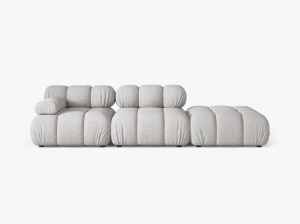 CANAPEA MODULARA BELLIS, PE DREAPTA, CU TAPITERIE DIN TEXTIL STRUCTURAT LIBERTY, MICADONI