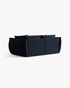 CANAPEA MODULARA CHRIS, CU 3 LOCURI, 220X100, ALBASTRU ROYAL, CU TAPITERIE DIN TEXTIL CATIFEA CASINO, MICADONI - Img 2