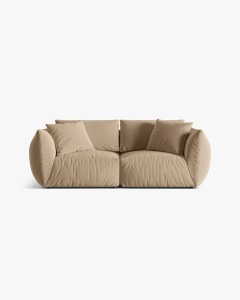CANAPEA MODULARA CHRIS, CU 3 LOCURI, 220X100, BEJ MIGDALA, CU TAPITERIE DIN TEXTIL CATIFEA CASINO, MICADONI