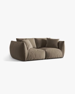 CANAPEA MODULARA CHRIS, CU 3 LOCURI, 220X100, MARO DESCHIS, CU TAPITERIE DIN TEXTIL CATIFEA CASINO, MICADONI