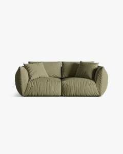 CANAPEA MODULARA CHRIS, CU 3 LOCURI, 220X100, VERDE DESCHIS, CU TAPITERIE DIN TEXTIL STRUCTURAT LINS, MICADONI