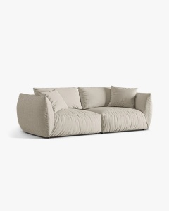 CANAPEA MODULARA CHRIS, CU 4 LOCURI, 260X100, NUANTA NATURALA, CU TAPITERIE DIN TEXTIL STRUCTURAT LINS, MICADONI - Img 2