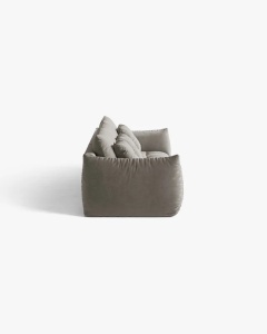 CANAPEA MODULARA, CU 4 LOCURI, BLOOM, 232 CM, GRI, CU TAPITERIE DIN TEXTIL CATIFEA CASINO, MICADONI - Img 3