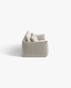 CANAPEA MODULARA, CU 4 LOCURI, BLOOM, 232 CM, GRI DESCHIS, CU TAPITERIE DIN TEXTIL STRUCTURAT WIND, MICADONI - Img 3