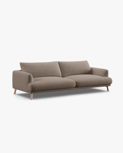 CANAPEA NAOMI, CAPPUCCINO, 230X95 CM, TAPITAT CU TAPITERIE DIN TEXTIL STRUCTURAT LIBERTY, MICADONI - Img 3