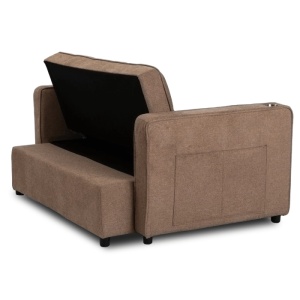 CANAPEA RABATABILA, ARTIM MEBLE, REALIZAT DIN MATERIAL TEXTIL MARO SI METAL, STIL MODERN - Img 7