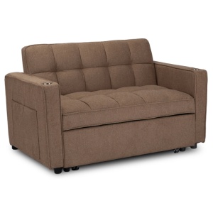 CANAPEA RABATABILA, ARTIM MEBLE, REALIZAT DIN MATERIAL TEXTIL MARO SI METAL, STIL MODERN - Img 17