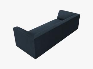 CANAPEA RUBY, CU 3 LOCURI, ALBASTRU MARIN, CU TAPITERIE DIN TEXTIL STRUCTURAT OTTAWA, MICADONI - Img 3