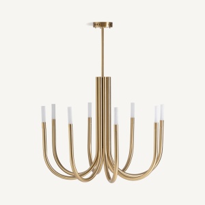 CANDELABRU EXCLUSIVIST NAIM, METAL AURIU SI CRISTAL, STIL ART DECO, VICAL HOME - Img 2
