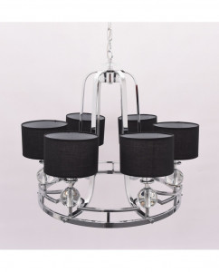 CANDELABRU MODERN REDFORD W6 DIN STICLA SI TEXTIL DESIGN DEOSEBIT - Img 2