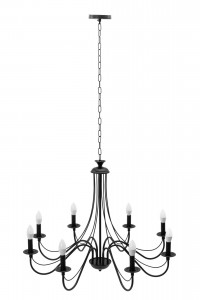 CANDELABRU RUSTIC APP648-8CP, 137X84 cm, NEGRU, DIN METAL, STIL RUSTIC, TU - Img 3
