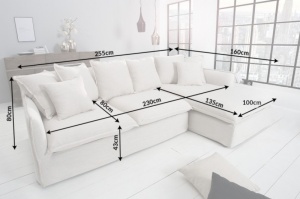 COLTAR 255CM, DIN MATERIAL IN, CULOARE CREM, DESIGN MODERN, ARTIM GROUP SELECTION - Img 7