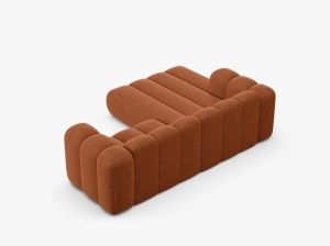 COLTAR CU 3 LOCURI LUPIN 230, PE STANGA, CARAMIZIU, CU TAPITERIE DIN TEXTIL CHENILLE EDEN, MICADONI - Img 4