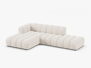 COLTAR CU 5 LOCURI LUPIN 230, PE STANGA, BEJ DESCHIS, CU TAPITERIE DIN CHENILLE EDEN, MICADONI - Img 2