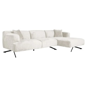 COLTAR DONOVAN CU 3 LOCURI + CANAPEA EXTENSIBILA DREAPTA, CREM 02, S5139, CONFECTIONAT DIN SPUMA, METAL SI 100% POLIESTER, RICHMOND INTERIOR